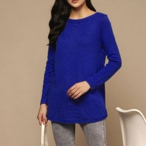 Boat Neck Sweater | Karen Scott | Navy Blue